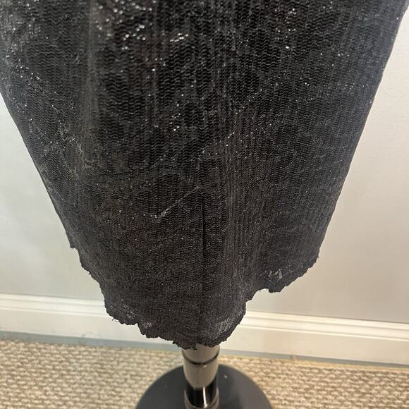 Liz Claiborne Skirt size 10 Black Lace Straight Pencil Knee Cocktail Wedding - Picture 7 of 8